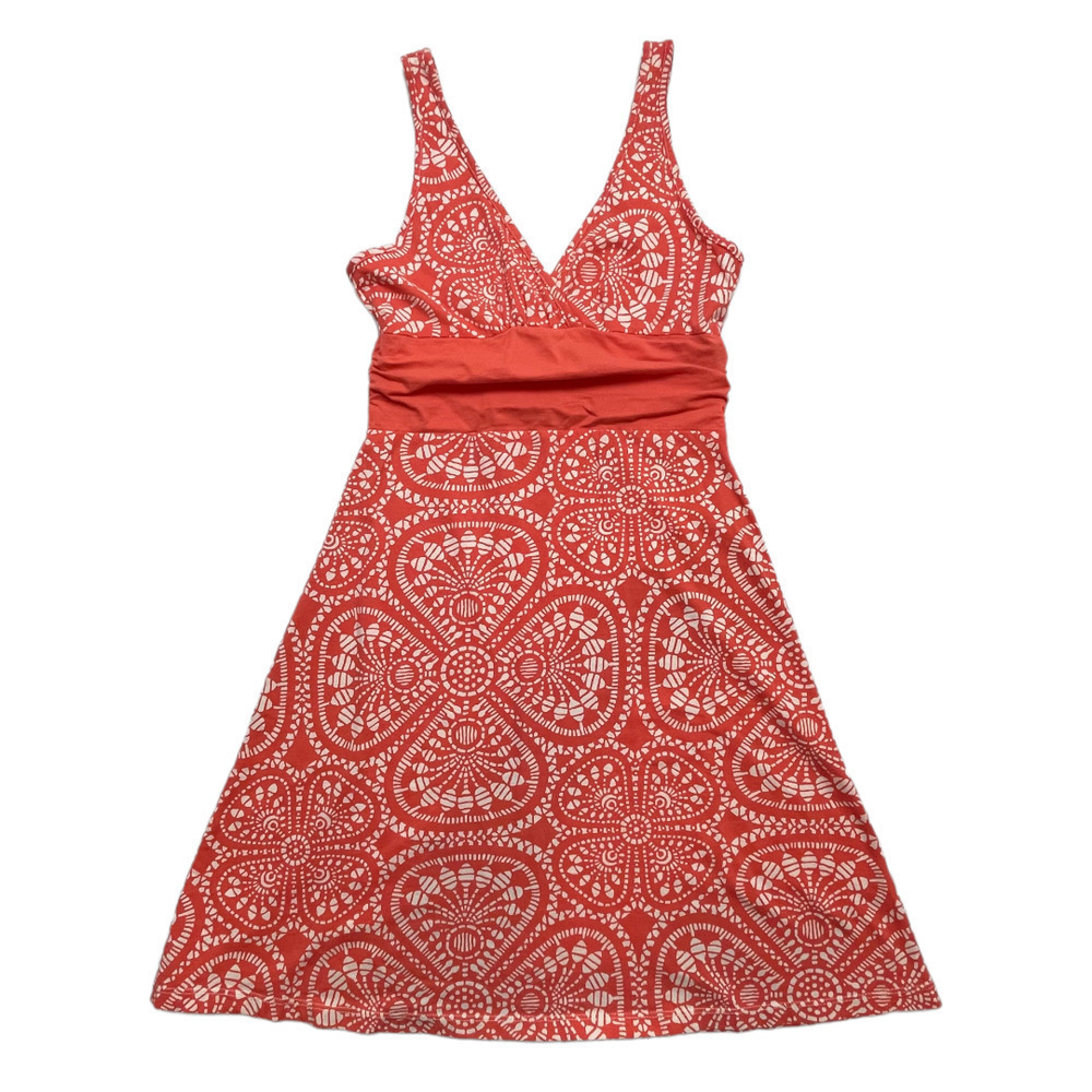 PATAGONIA coral margot floral faux wrap dress women’s size small